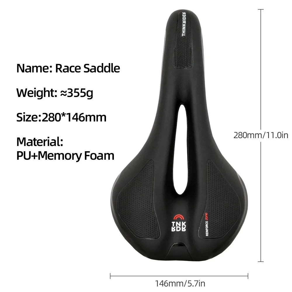 ThinkRider Bicycle Saddle MTB Mountain Road Bike Seat Hollow Comfortable Cycling Cushion Exercise Bike Saddle for Men and Women