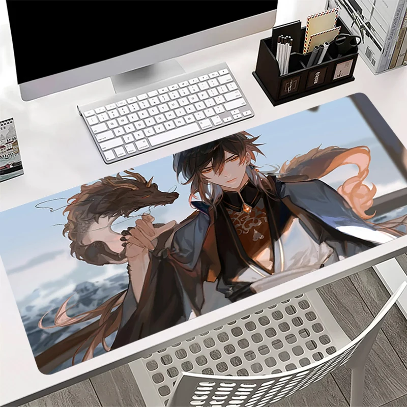 Mouse Pad Zhongli Gamer Mousepads Big Gaming Mousepad Large Keyboard Mat Waterproof Desk Pad For Computer Laptop Mouse Pad 90x40