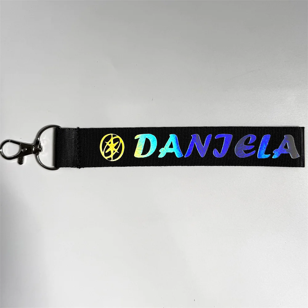 KATSEYE الليزر المفاتيح النايلون المنسوجة حبل الهاتف المحمول شماعات ظهره اكسسوارات حلقة رئيسية مانون صوفيا دانييلا لارا المشجعين هدية #3