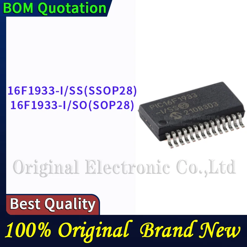 10pcs/lot 16F1933-I/SS(SSOP28) 16F1933-I/SO(SOP28)  plastic casing Original  In stock High quality