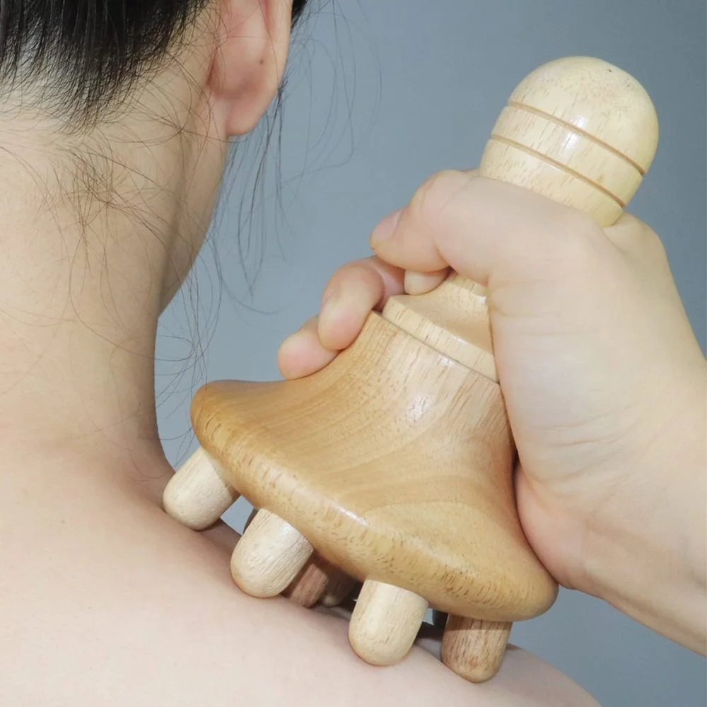 Wooden Swedish Massage Cup Mushroom Massager Wood Therapy Massage Tools for  Anti Cellulite,Lymphatic Drainage,Muscle Relaxation