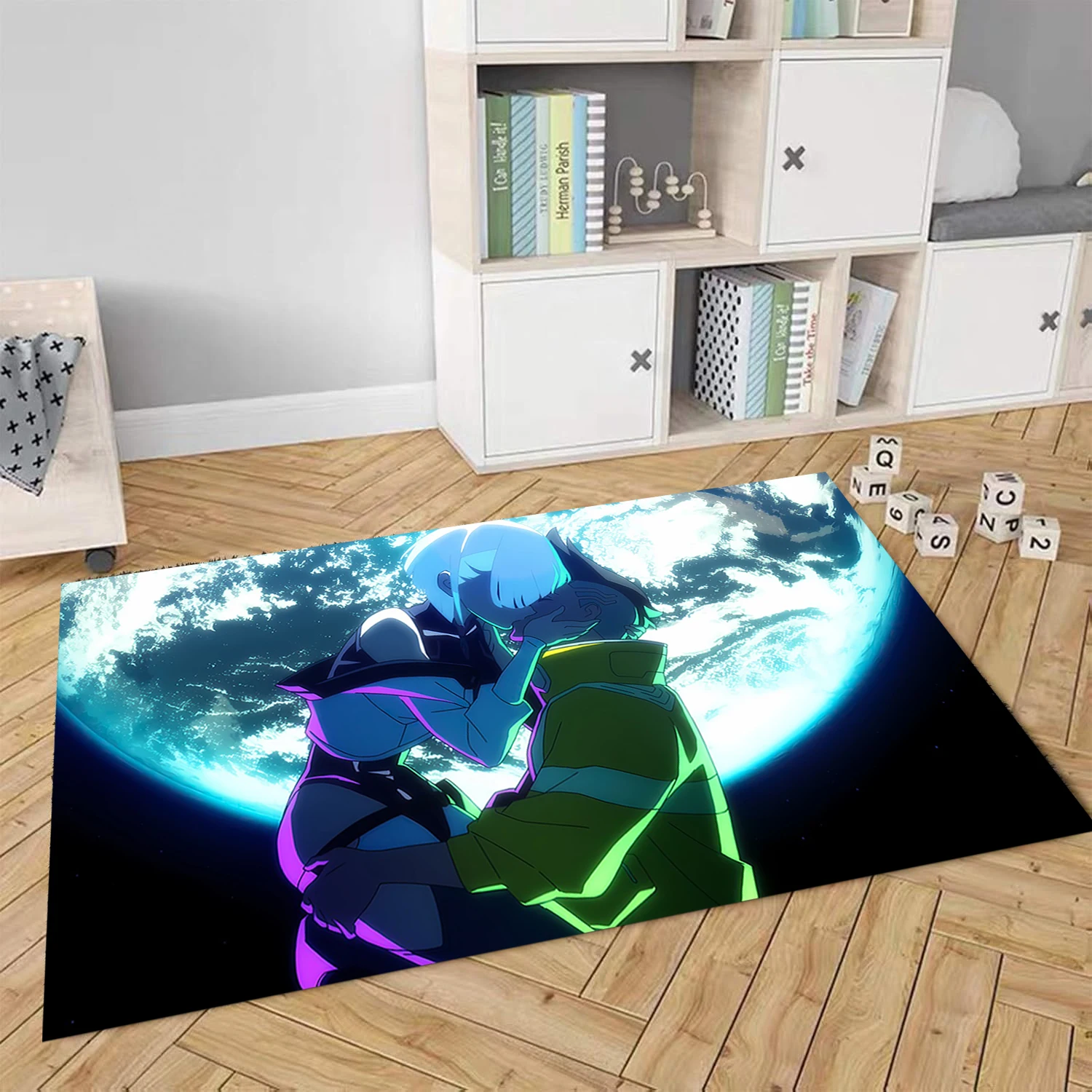 Anime Game C-Cyberpunk E-Edgerunners mat for Living Room Bedroom Home Sofa Decoration Balcony Washable Rug Home Decor