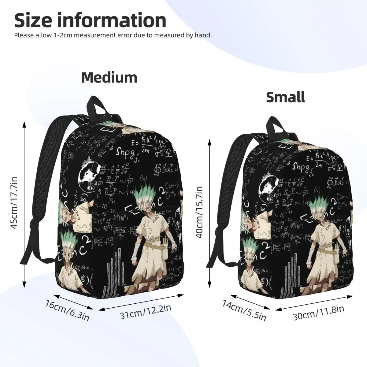 Senku Ishigami Dr Stone Apan Anime Backpack Daypack Large Capacity Kids BookBag School Bag Shoulder Bags for Boys Girls