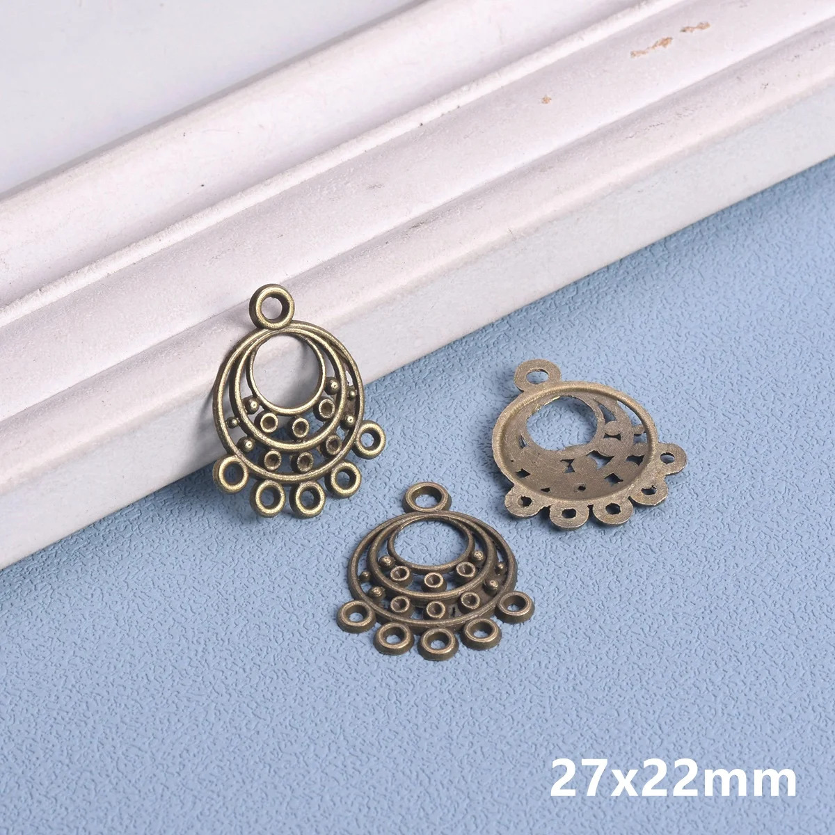 10 Uds. De colgantes de araña de Metal de bronce antiguo, conectores, fianzas para pendientes colgantes DIY, accesorios para hacer joyas