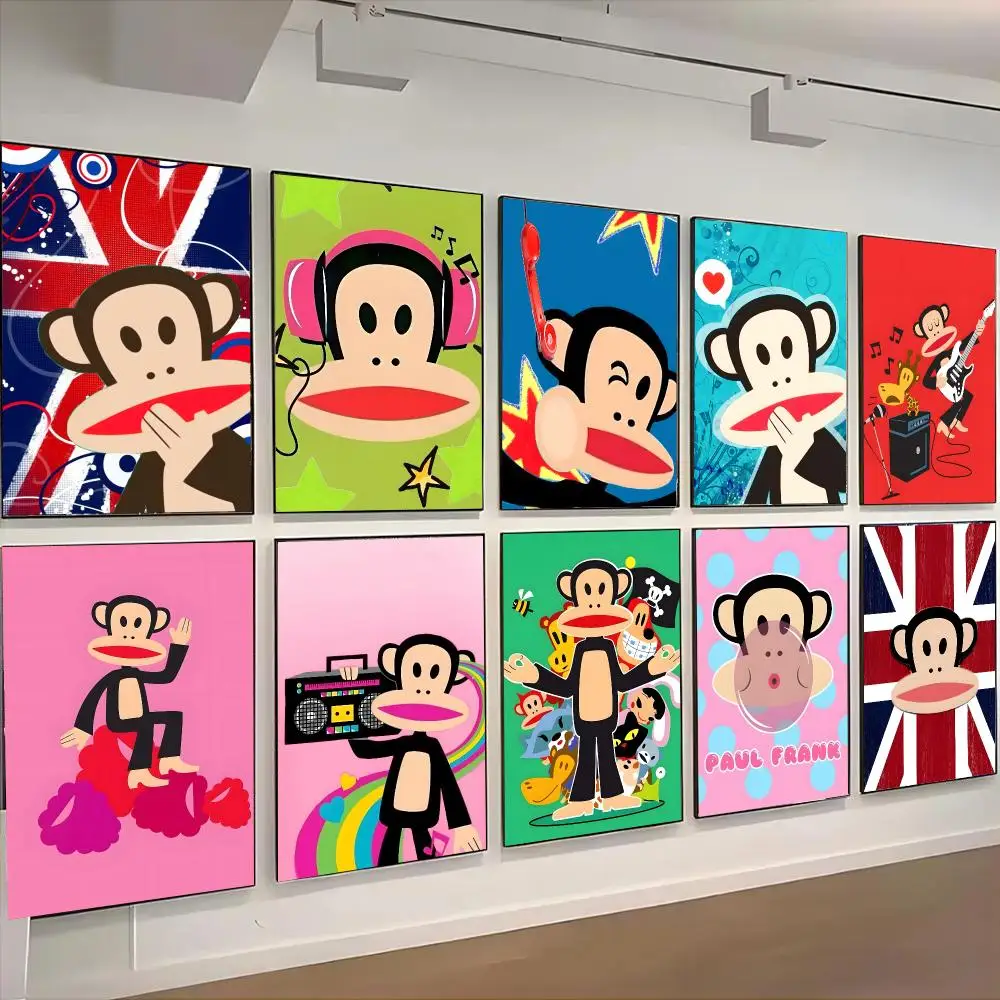 Paul Frank Cartoon Retro Pop Poster Living Room Bedroom Party Bar Decor Moisture-proof Art Wall Painting