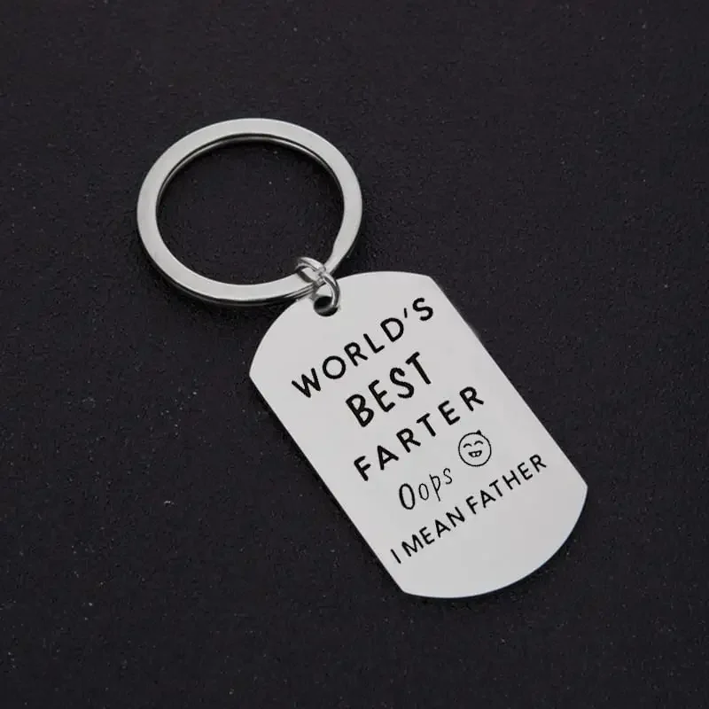 1pc Personalized Dad Keychain - Thoughtful Christmas Or Father's Day Gift From Son Or Daughter