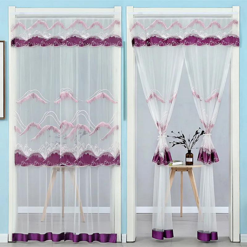 Summer Double-layer Yarn Door Screen Cartains Anti Mosquito Mesh Net Kitch Living Room Divider Door Curtain Home Decor Cortinas