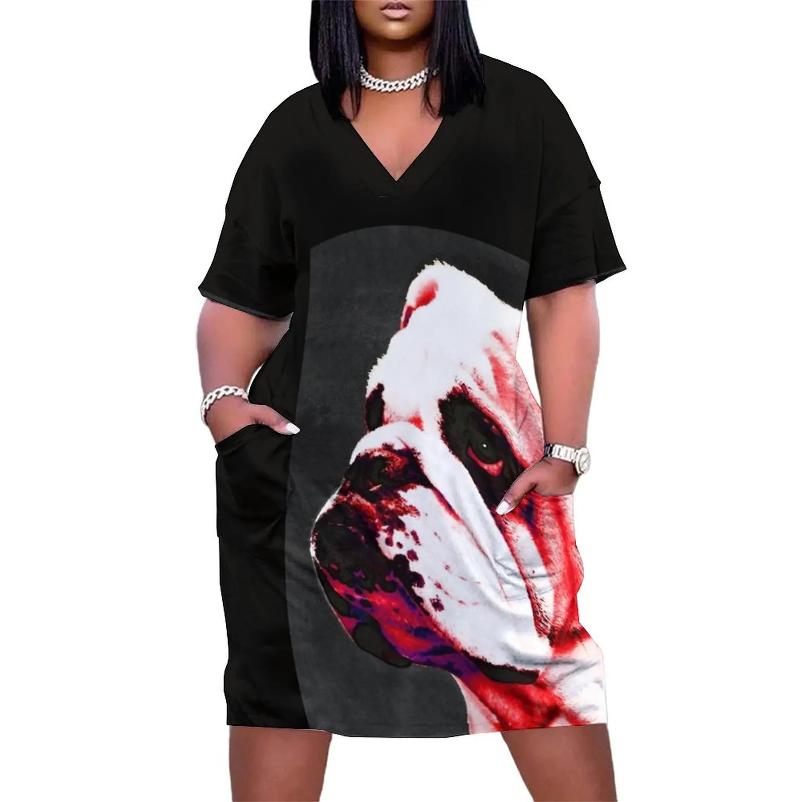 

Southern Dawg By Sharon Cummings Loose Pocket Dress dress korean style Long veiled dresses