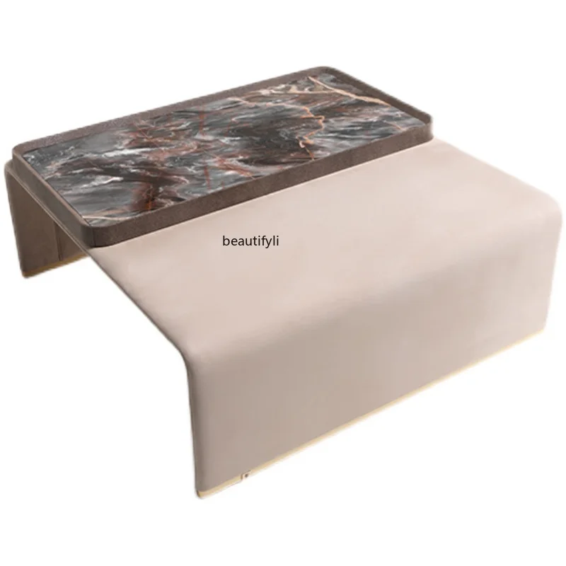 Marble Combination Living Room Coffee Table High and Low Sofa Side Table Tatami Coffee Table