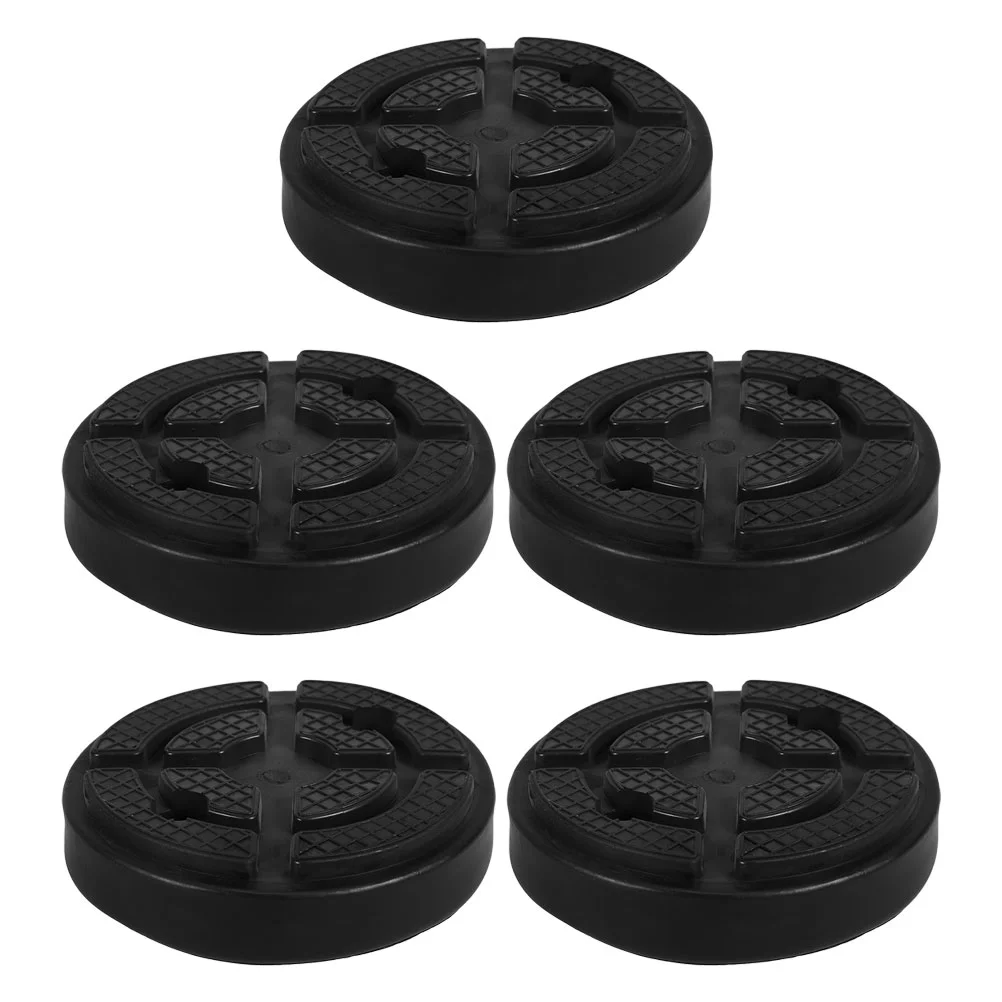 

5 Pcs Lift Rubber Pad Accessories Medium Jack Car Universal Slotted Floor Adapter