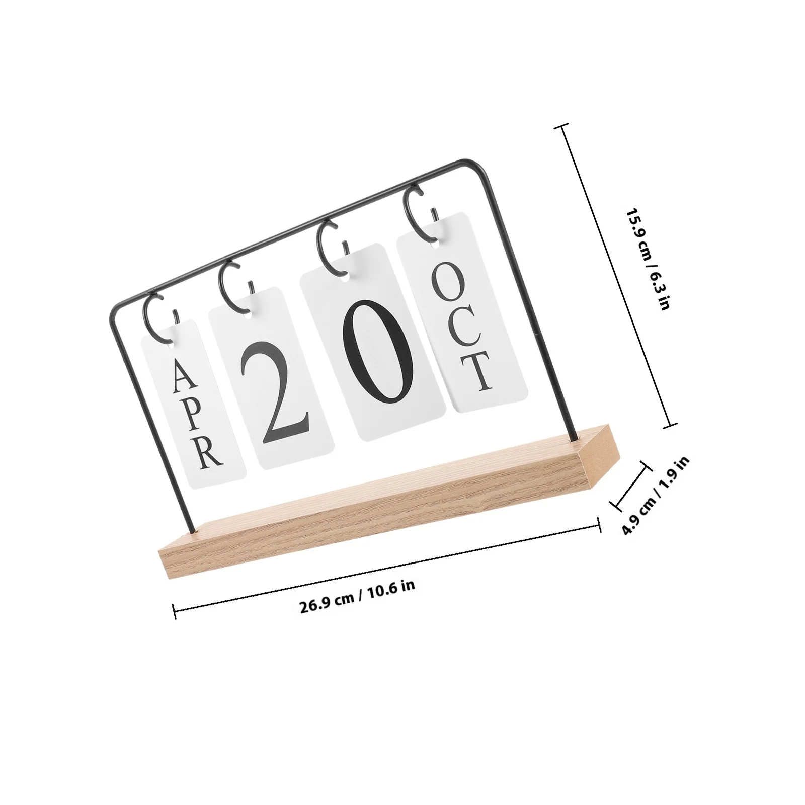 ديكور مكتبي بتقويم خشبي مبتكر، متعدد الوظائف وقابل لإعادة الاستخدام، مخطط دائم للاستخدام المنزلي والمكتب، تقويم مكتبي #3