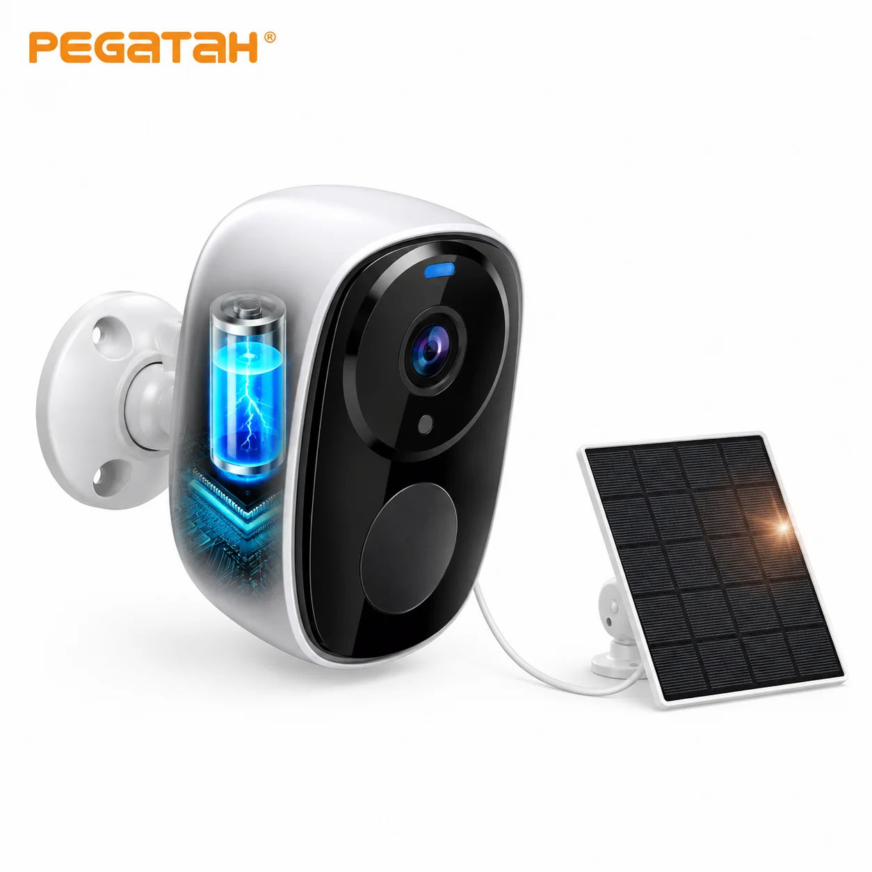 Home Security Ai - PEGATAH 2K 4G/Wifi Battery Camera Outdoor