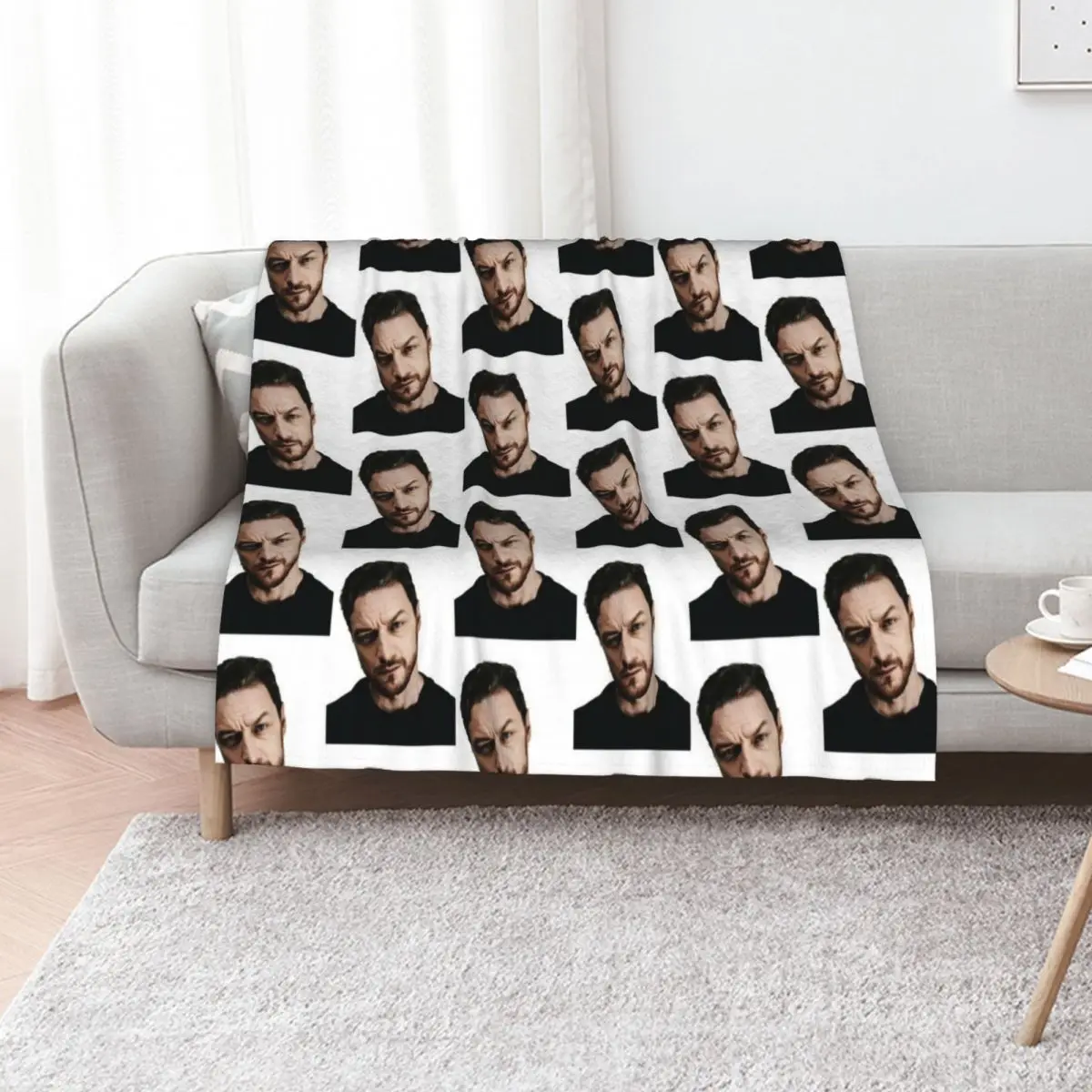 

James McAvoy Throw Blanket for winter Plaid Summer Beach Blankets