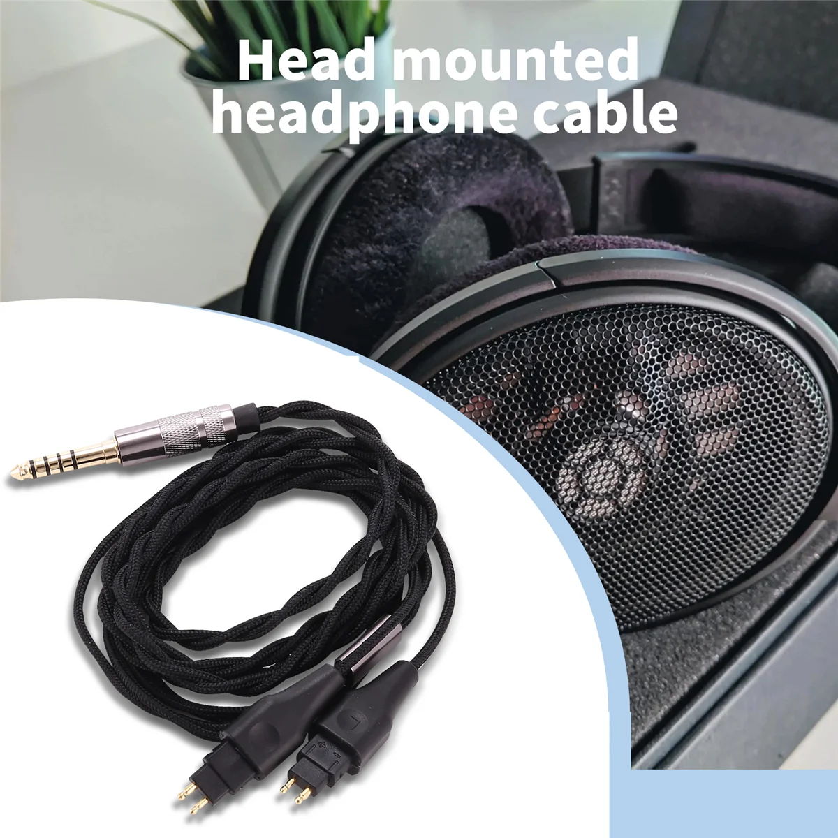 SMIEA หูฟัง 4.4mm Balanced สาย DIY สําหรับ Sennheiser HD580 HD600 HD650 HD660S หูฟังสายอัพเกรด