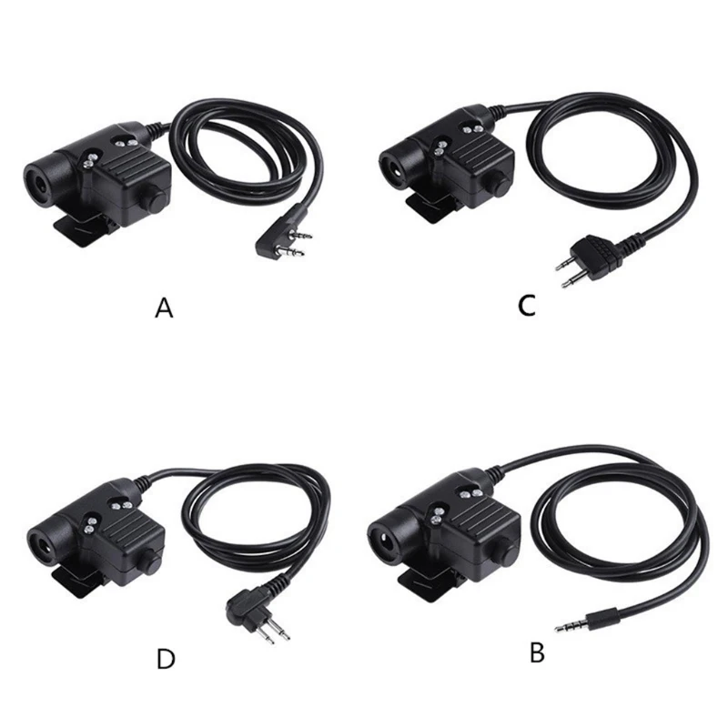 U94 PTT Cable Plug Headset Adapter Compatible for Kenwood Midland for Mobile Phone Walkie Talkie Ham R