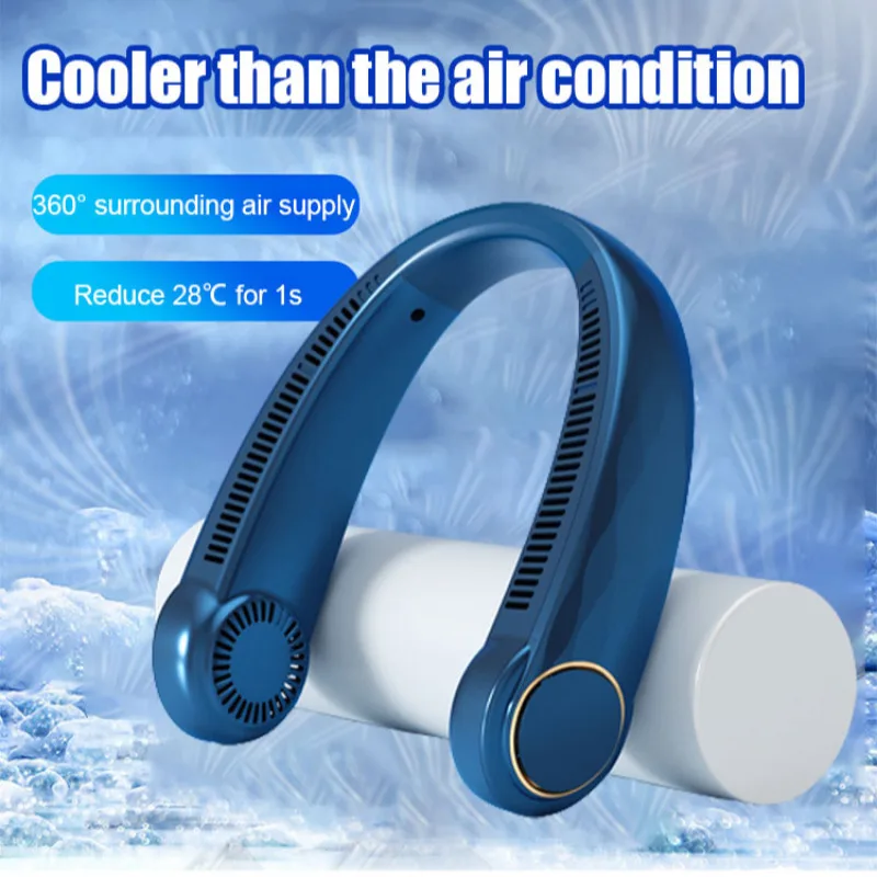 

Интеллектуальный портативный охлаждающий вентилятор для шеи, бесшумное решение для наружного кондиционирования воздуха для шеи и тела