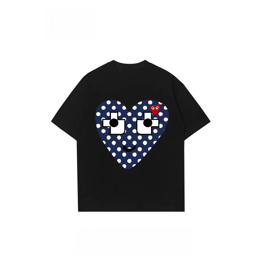 

Summer Brand Short-sleeved T-shirt for Men and Women Love Print Cotton Short-sleeved Fashionable Loose Tee Motorcycle Tops
