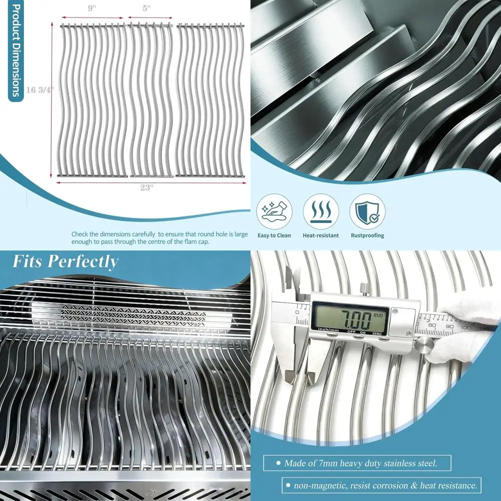 

Набор из 3-х сменных решеток для гриля из нержавеющей стали 16,75 дюймов, для грилей серии 410