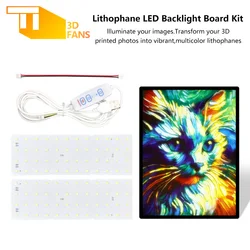 For Bambu lab P1 X1 A1 A1 mini 3d Printers Lithophane LED Backlight Board Kit DIY Lithophane Photo model for Bambu lab
