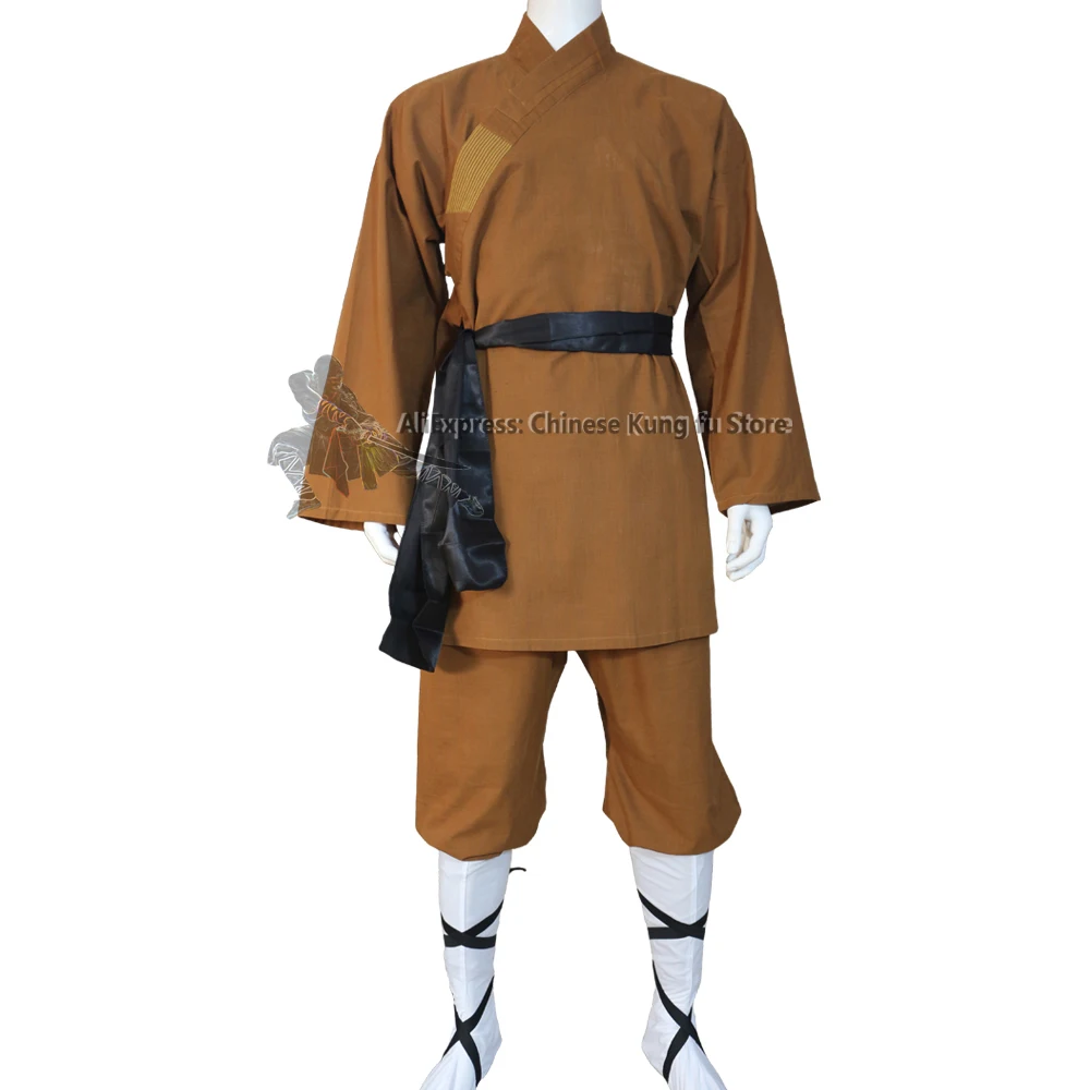 High Quality Cotton Shaolin Monk Kung fu Suit Wing Chun Tai chi Uniform Wushu Martial arts Training Clothes