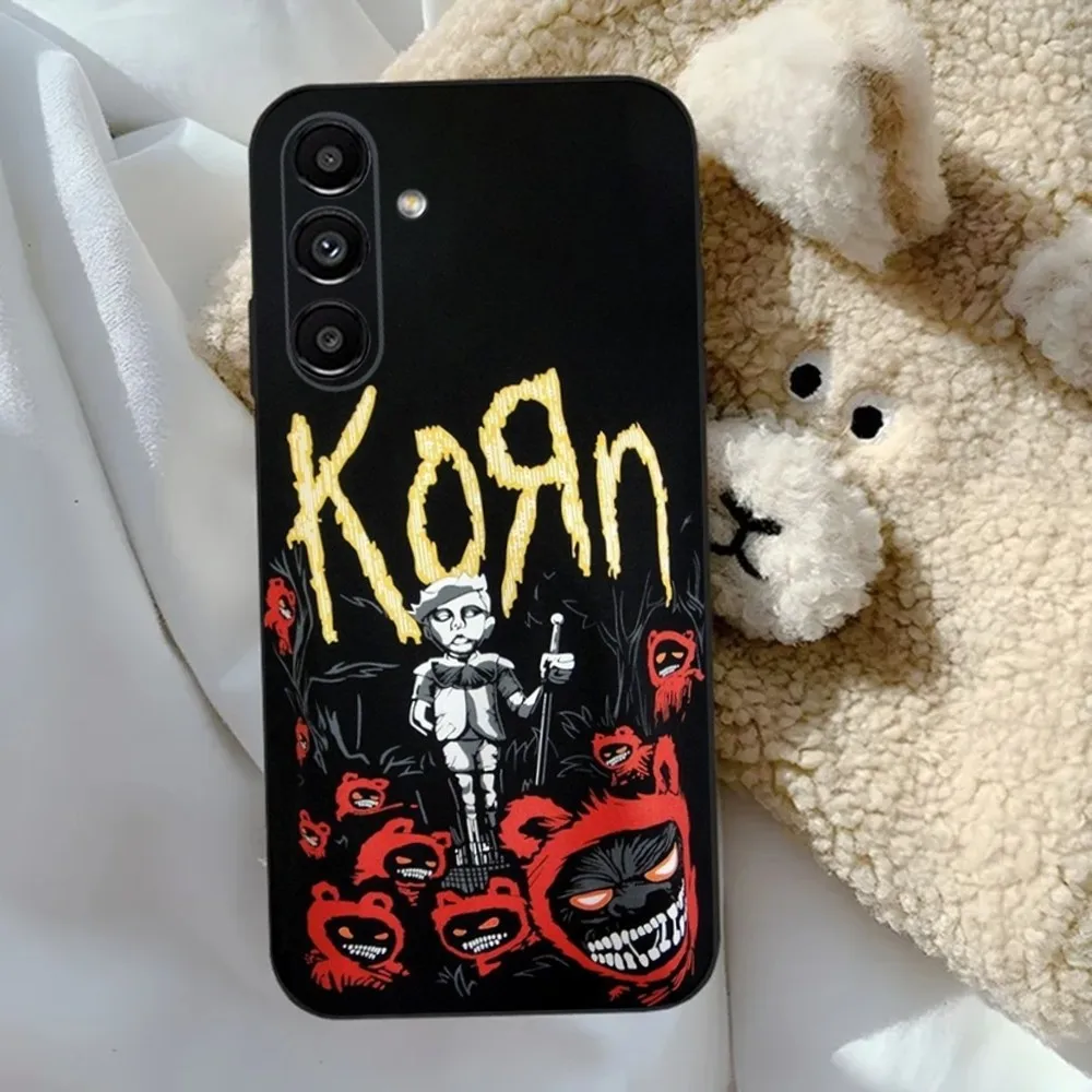 K-Korn Rock Band  Phone Case For Samsung S24,23,22,30,21,10,9,Ultra,Plus,Lite,FE,5G Black Soft Case