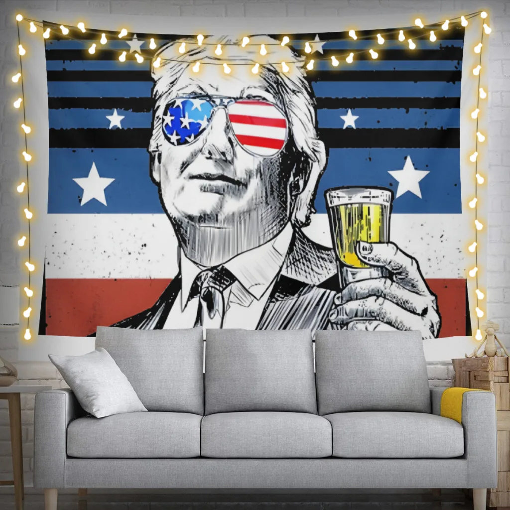 Trump Donald Drunk Wall Hanging Tapestry Home Wall Decoration