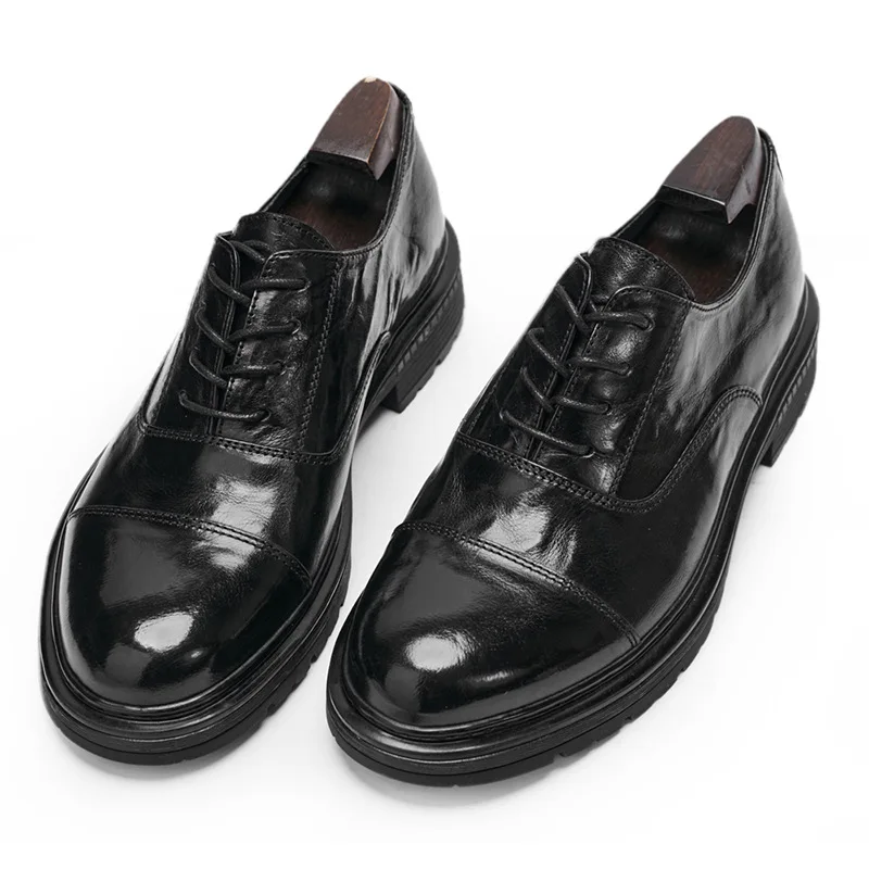 Lace-Up Men Shoes Cowhide designer shoes Leather Original Shoes Men Dress Shoes Spring Autumn High Quality Genuine Leather