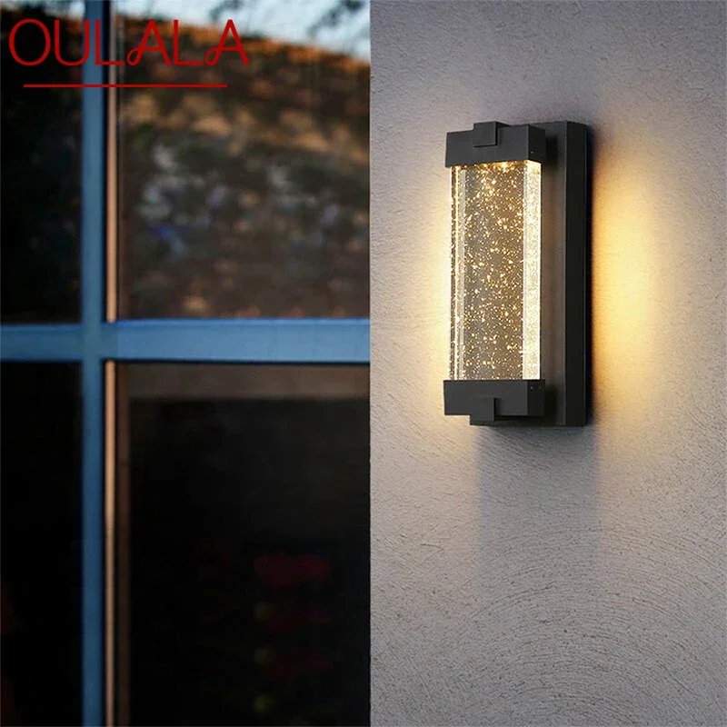 

OULALA Contemporary LED Outdoor Crystal Wall Lamps Electric Simplicity Waterproof Balcony Hallway Courtyard Villa Gate Hotel