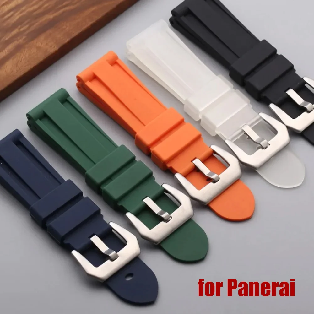 Silicone Rubber Bracelet for Panerai Universal WatchBand Strap for Omega for Casio Sport Men Women Wristband 20mm 22mm 24mm 26mm