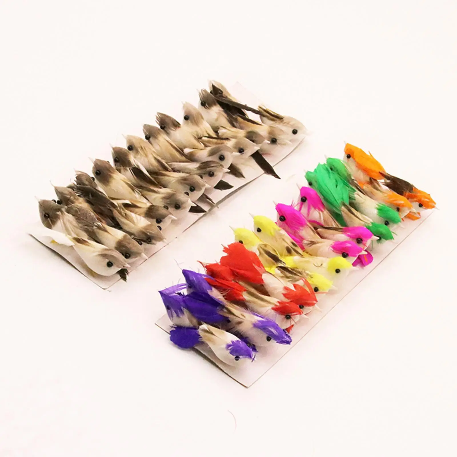 24 Stück künstliche Vögel, dekorativ zum Basteln, Weihnachtsdekoration, Kunstwerk, Ornamente für Weihnachtsbaum, Party, Kränze, Outdoor, Zuhause