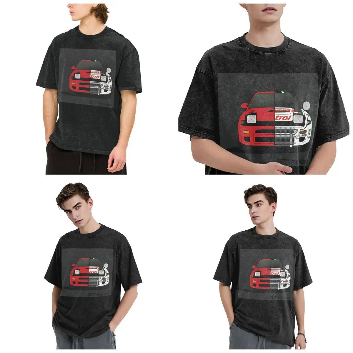 Streetwear T-Shirts Celica Gt-Four Alltrac All Trac Awd Rally Raid Washed T Shirt Short Sleeve Hip Hop T-Shirt Tops Tees