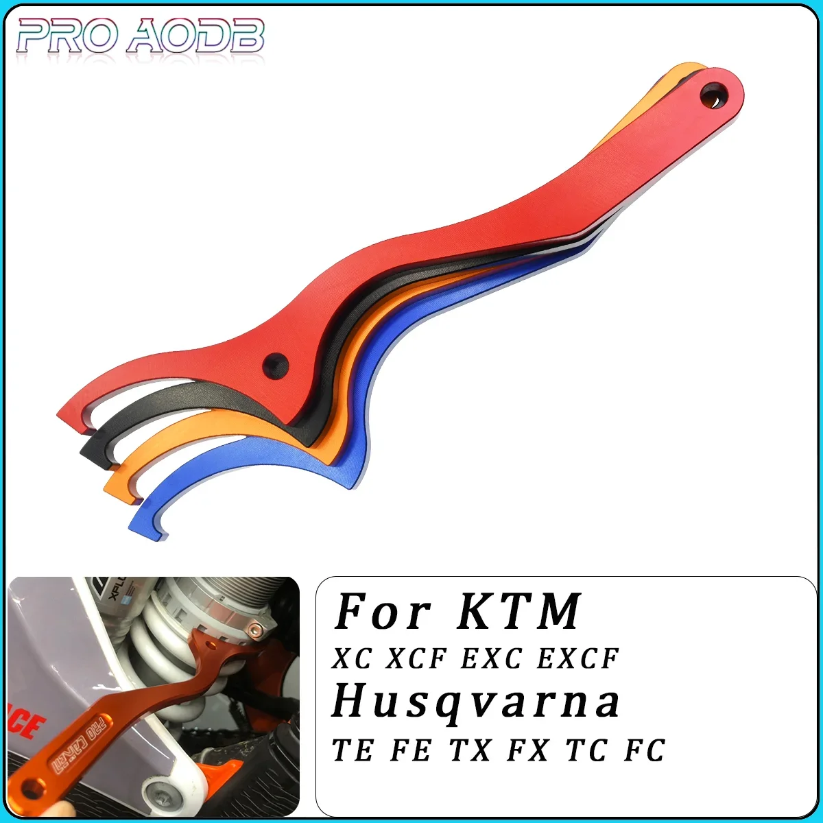 

CNC Rear Damping Shock Spanner Wrench For KTM SX XC SXF XCW XCF EXC EXCF Husqvarna FC FE TC TE 125-501 Motorcycle Repair tools