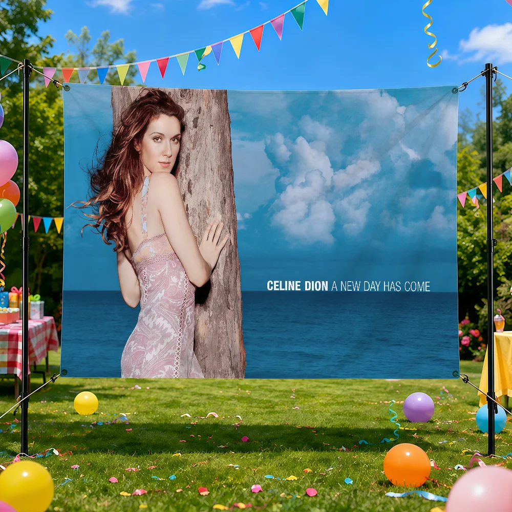 Power Ballad Queen C-Celine D-Dion Flag Decorative Home Yard & Garden Decor Banner - Indoor Outdoor Wall Hanging Flag