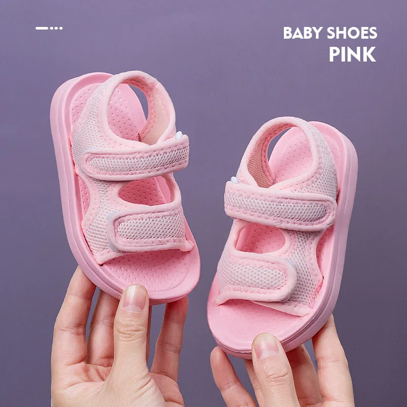 Childrens Sandals Summer New Boys and Girls Outdoor Cloth Soft Sole Cartoon Cute Sandals Slippers Korean Breathable