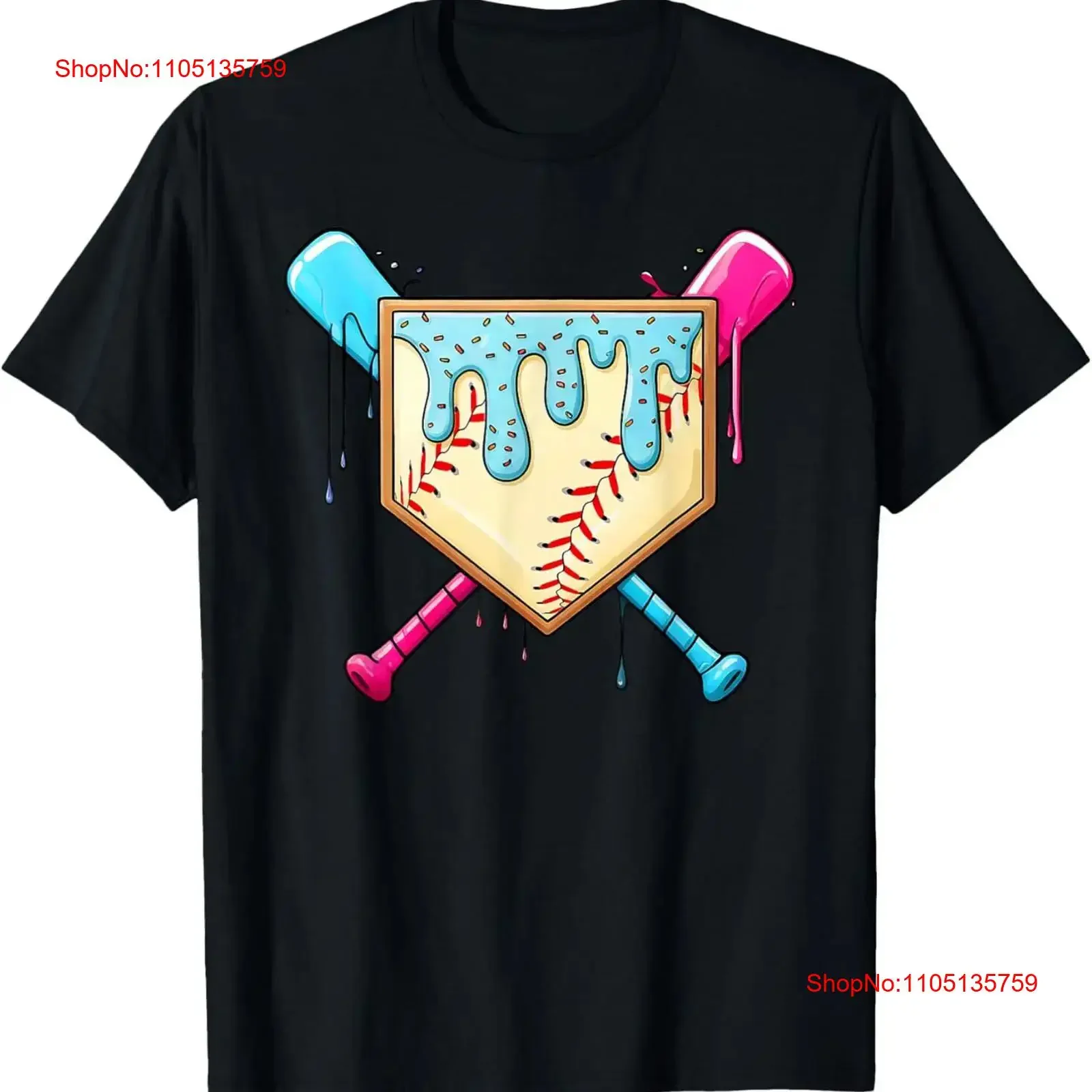 Baseball Game Day Home Plate Ice Cream Drip With Sprinkles T Shirt vintage Washed Comfortable Casual graphic Slightly Soft