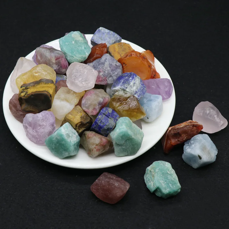 Doğal Kristal Taşlar Gül Kuvars Ametist Florit Düzensiz Şekil Mineral Kaya Reiki şifa taşı Numune Ev Dekor