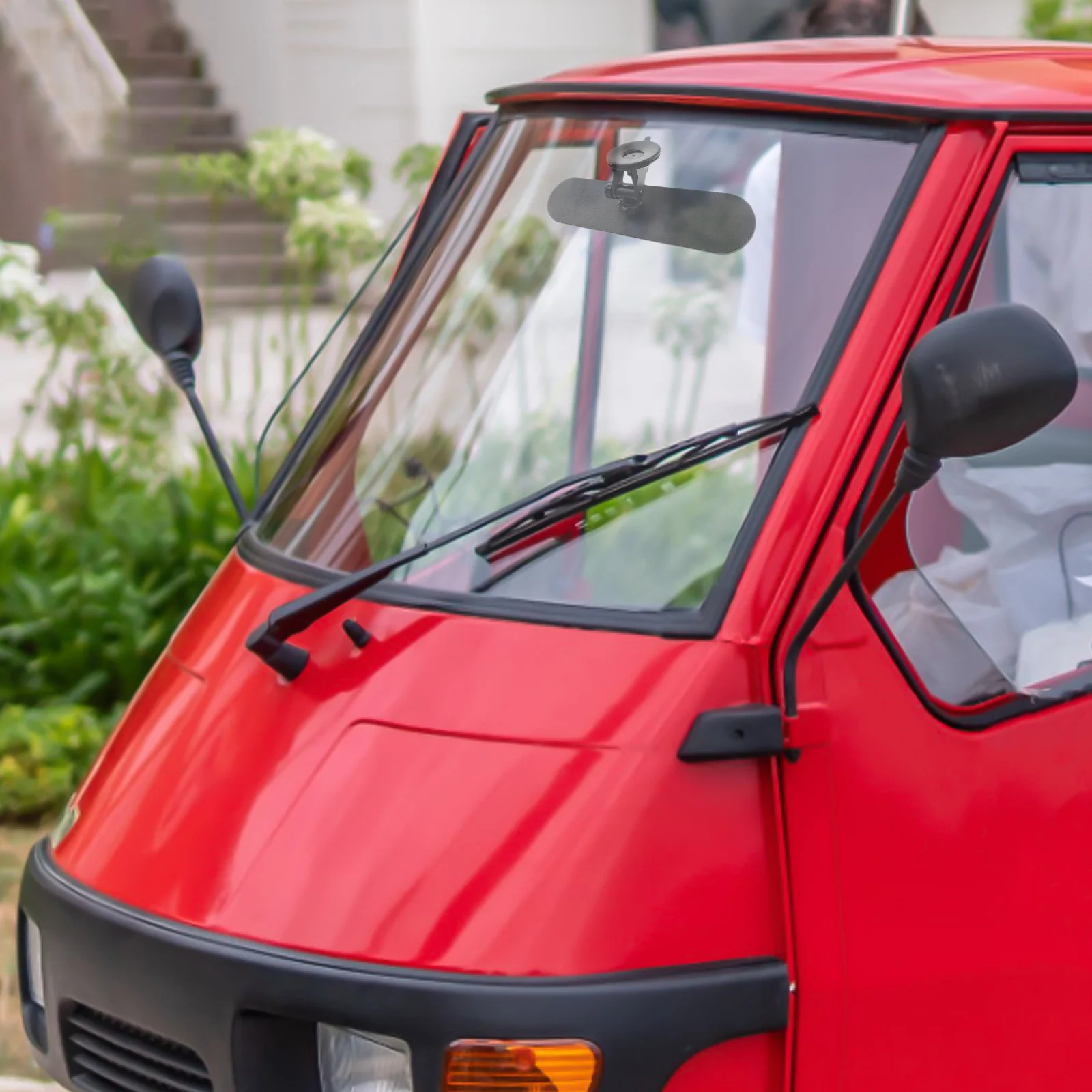 Espejo trasero universal para automóvil con diseño giratorio de montaje con ventosa para una visibilidad envolvente completa y una fácil instalación en el vehículo