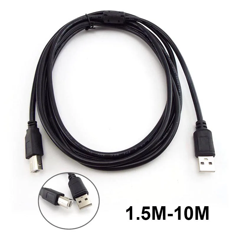 Câble d'extension pour imprimante d'étiquettes, câble d'impression USB 2.0, ligne d'extension F1, type A à B mâle à mâle, 5m