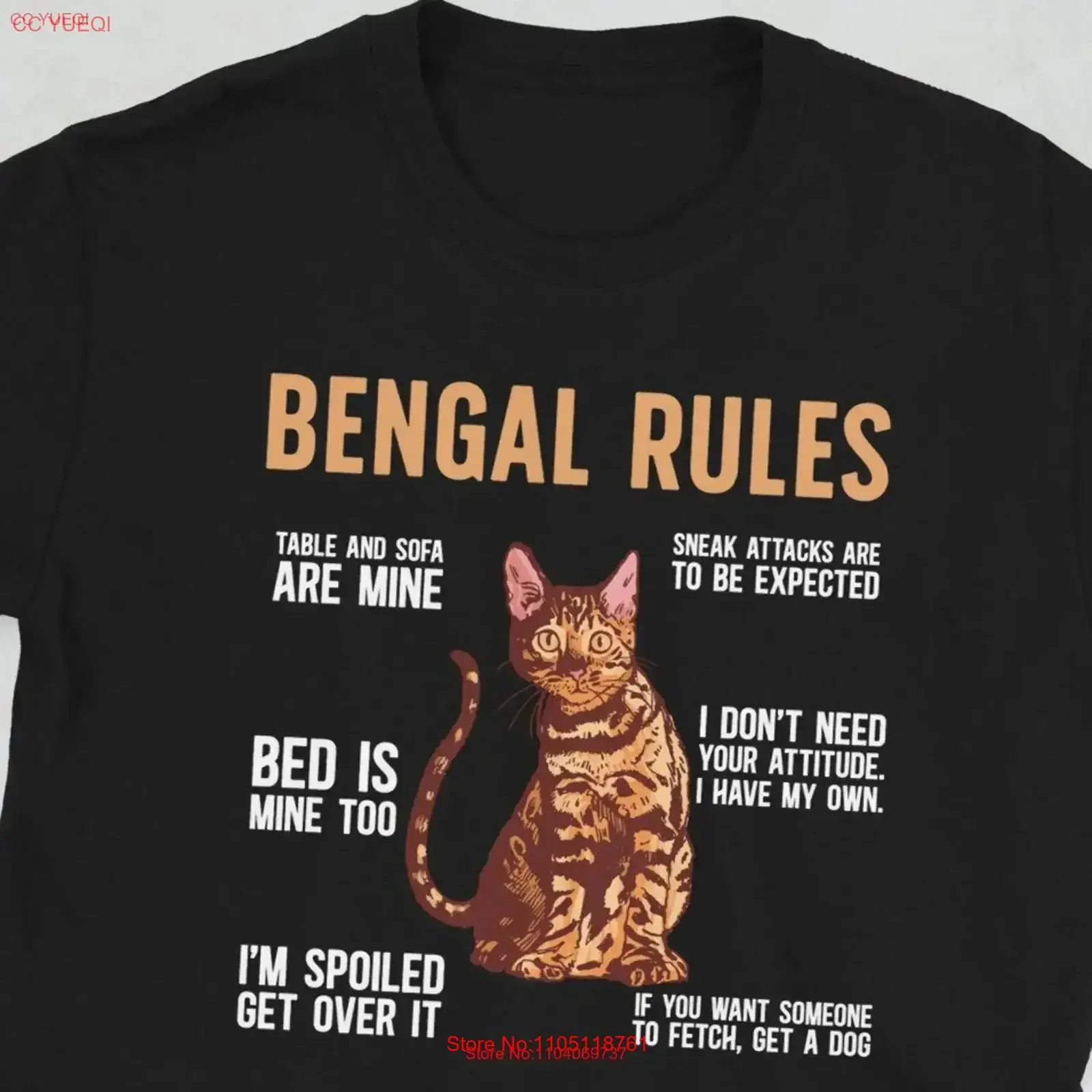 Bengal Cat Owner Lover T Shirt vintage Washed Unisex designer clothes Top For Everyday Wear Versatile graphic streetwear homme