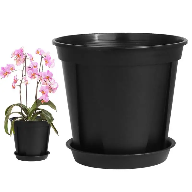 Plant Pots Indoor 3X Portable Indoor Planter With Drainage Outdoor Flower Pot Multifunctional Plant Pot With Saucer Potting Pots