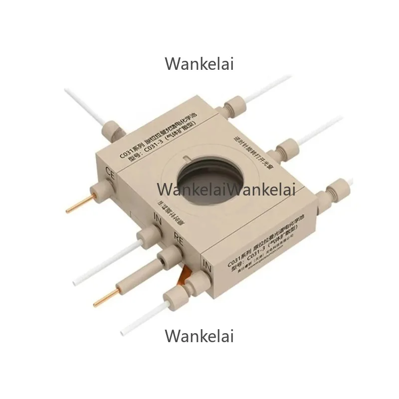 C031-3 Series Lab In-situ Raman Spectroscopy Electrochemical Cell Flow Cell for Battery Testing Study  (3H Diffusion Type)