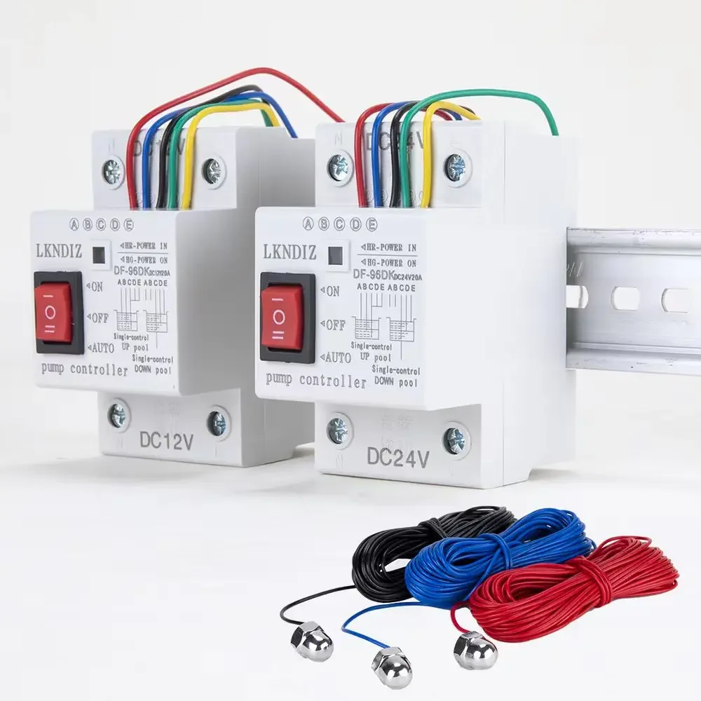 DF-96DK Automatic Water Level Controller Switch DC 12V 24V 20A Water tank Liquid Level Detection Sensor Water Pump Controller