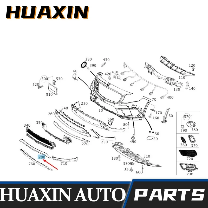 

A1568859600 1568859600 Front bumper chrome decorative strip For Mercedes Benz GLA-Class W156