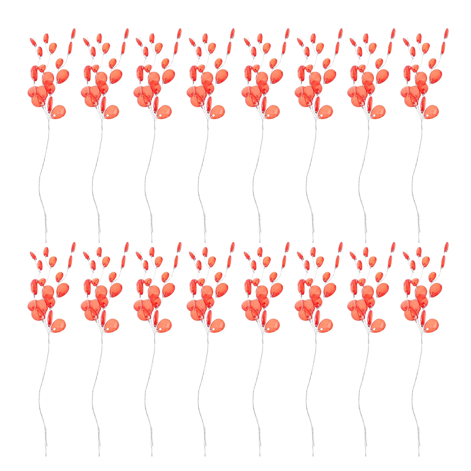 

50Pcs Artificial Bouquet Acrylic Flower Bead Drops Wedding Hair Decoration Bride DIY Accessories Floral Picks DIY Accessories