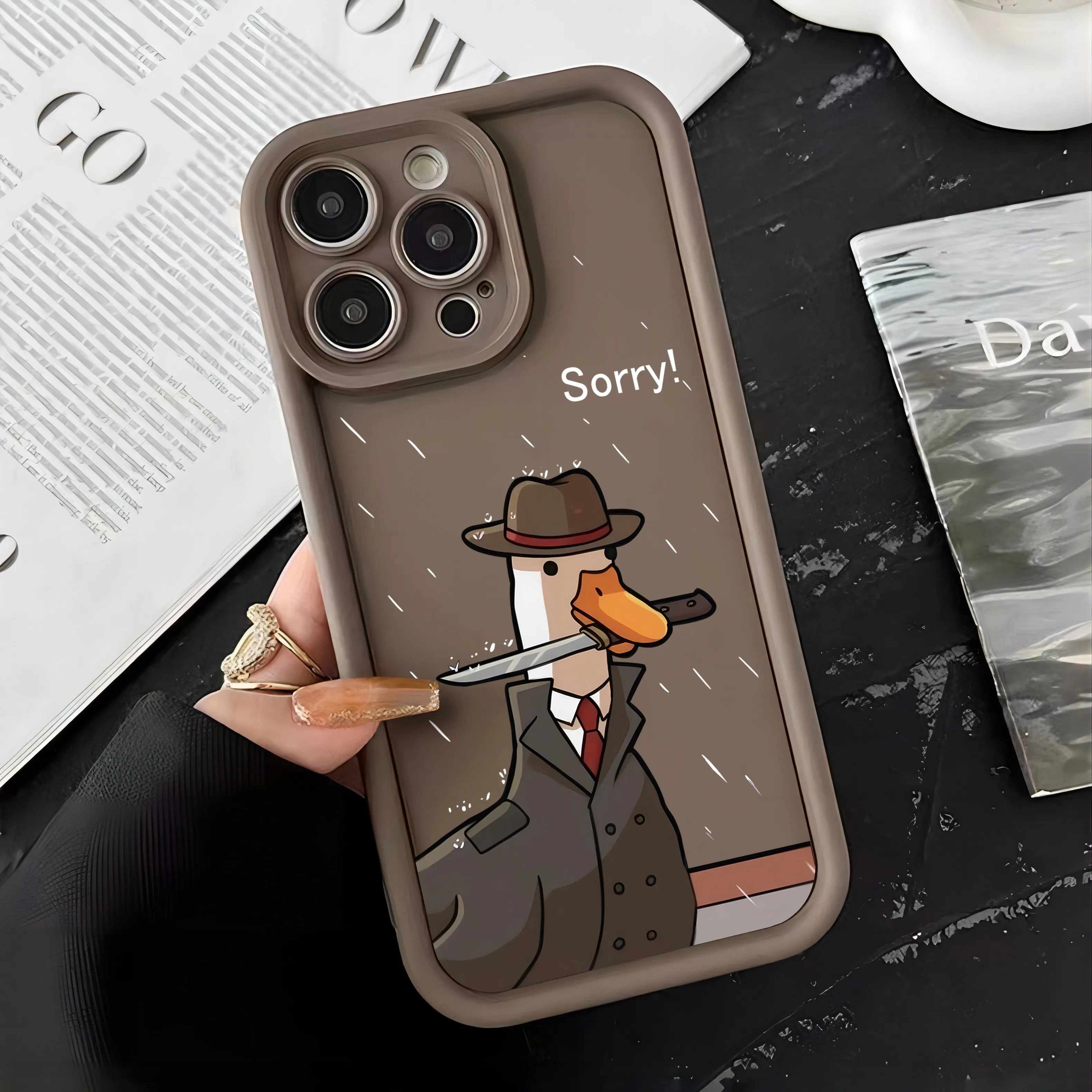 

Hot New Fun Duck Phone Case for OPPO A5 A7 A16 A17 A38 A53 A54 A55 A58 A72 A74 A76 A78 A94 A98 4G 5G Soft TPU Men's Back Cover