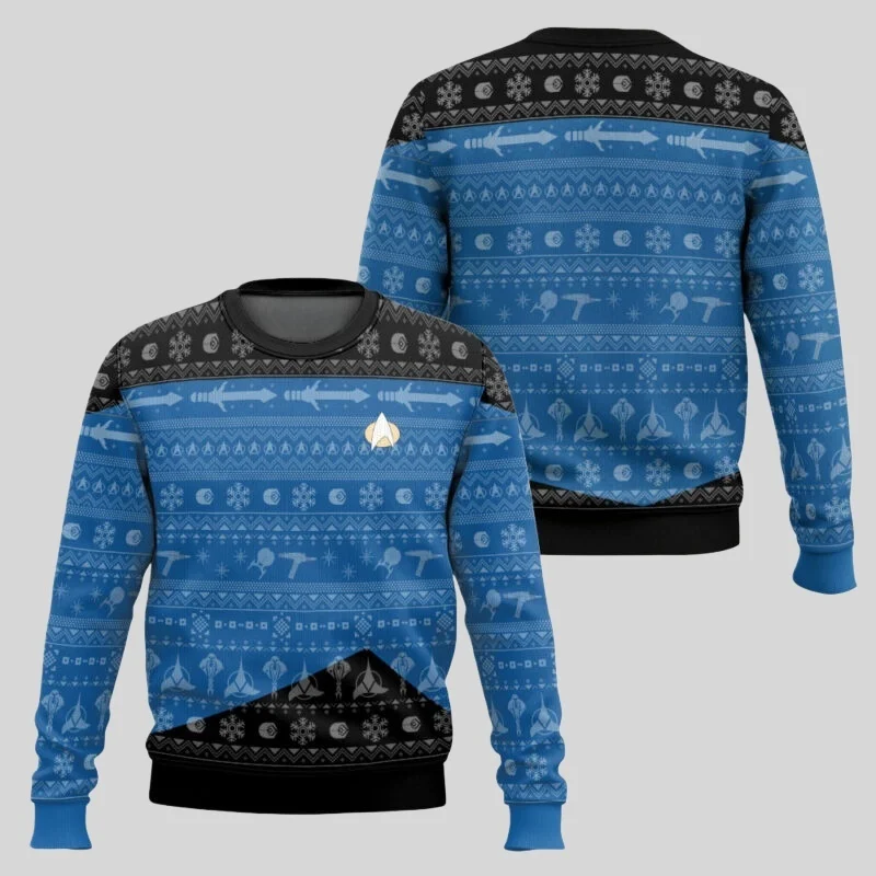 2025/26 Coppia invernale Felpa con cappuccio Capitan Picard Star Trek Brutto maglione di Natale Cartoon Anime Donna Uomo Pullover Top