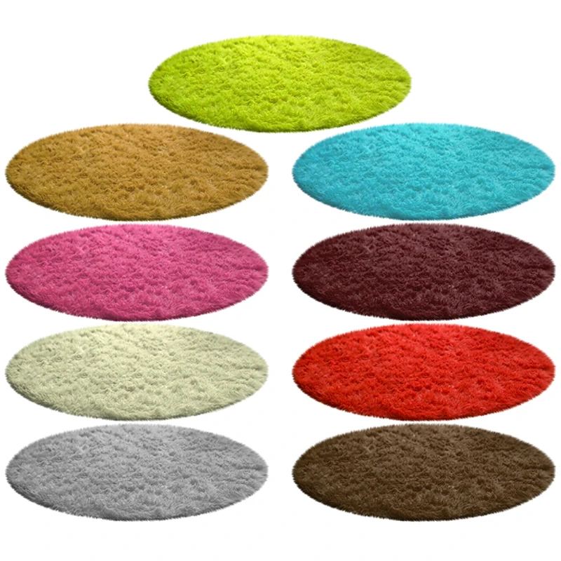 Home Decor Soft Bath Bedroom Non-Slip Floor Shower Rug Yoga Plush Round Mat коврик в ванную комнату alfombrilla baño Bath