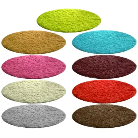 Home Decor Soft Bath Bedroom Non-Slip Floor Shower Rug Yoga Plush Round Mat коврик в ванную комнату alfombrilla baño Bath
