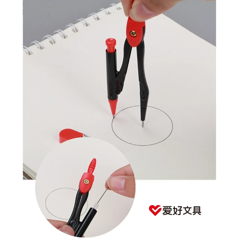 Geometry Set Plastic Math Circle Drawing Tool with Storage Box,Refill Circle Drawing Tools for Engineers Student