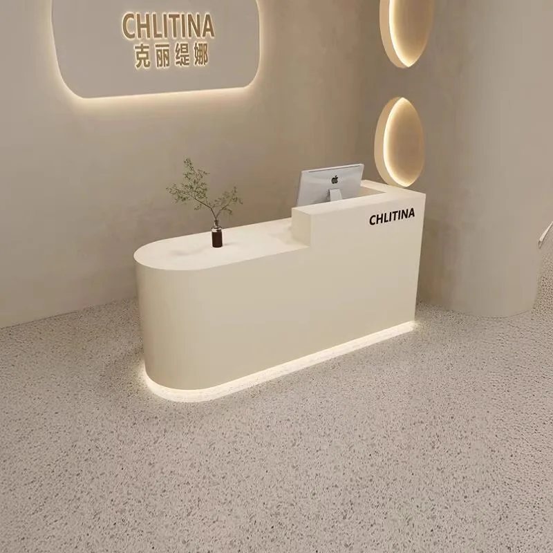 

Deep Storage Front Desk Reception Counter Boutique Business L Shaped Reception Desks Beauty Salon Mostrador Recepcion Furniture